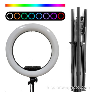 Écran tactile LED Vidéo selfie RVB Ring Light